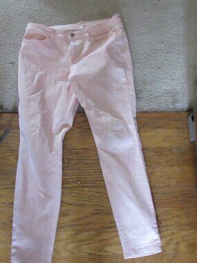 LOFT  Pink super  Skinny  5 Pocket Jeans Cotton-Modal Spandex NWOT  14   32